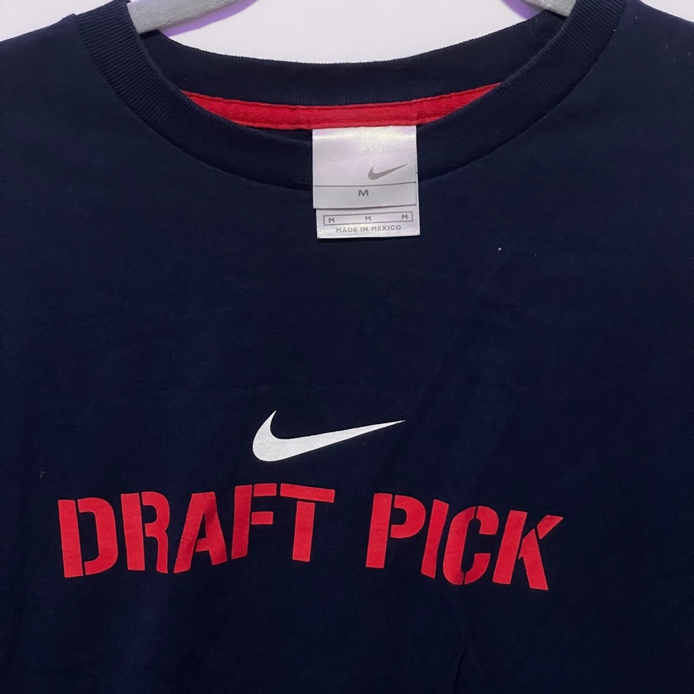 Vintage Nike center Swoosh draft pick Navy Tee